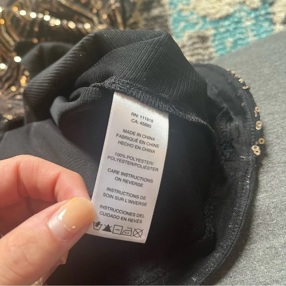 Michael Kors black and gold sequins blouse